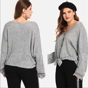 ♥️2 left 🎯Plus size Button Knit Tops